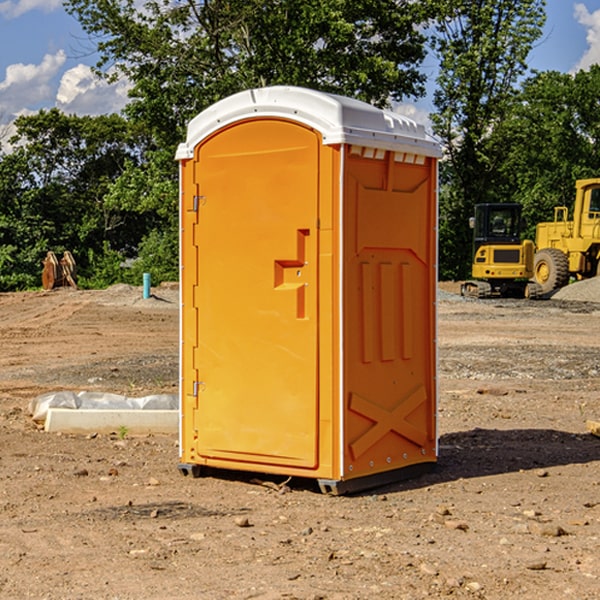 how often are the portable restrooms cleaned and serviced during a rental period in New Middletown IN